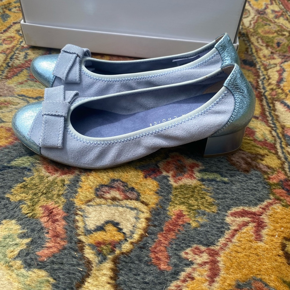 Hispanitas Blue Ballet Block Heel
